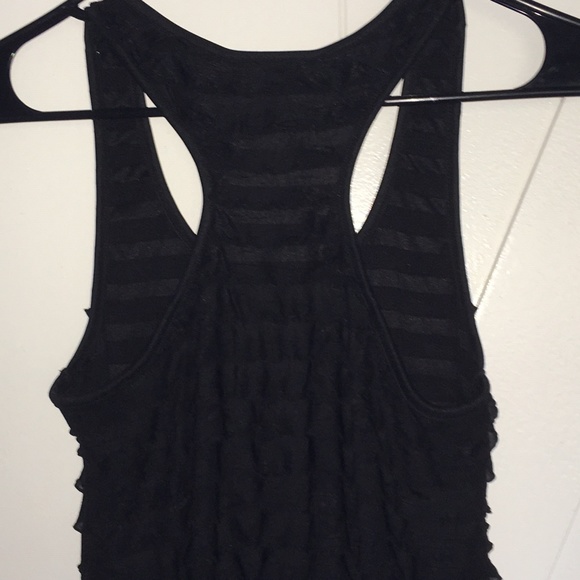 INC Black Racerback Ruffle Tank - Picture 5 of 6